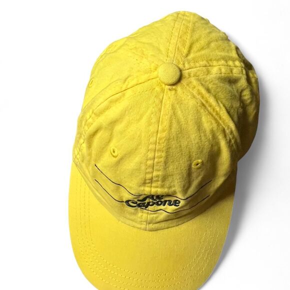 VINTAGE Yellow Al Capone Cigars Embroidered Baseball Dad Cap - Picture 3 of 6